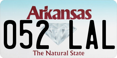 AR license plate 052LAL