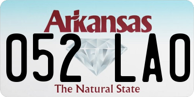 AR license plate 052LAO