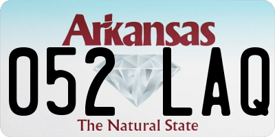 AR license plate 052LAQ