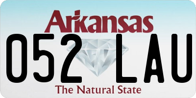 AR license plate 052LAU