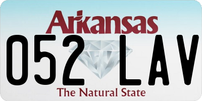 AR license plate 052LAV