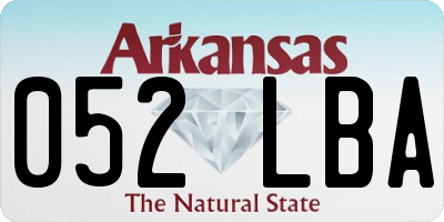 AR license plate 052LBA