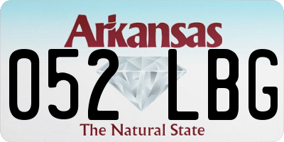 AR license plate 052LBG