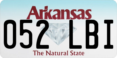 AR license plate 052LBI