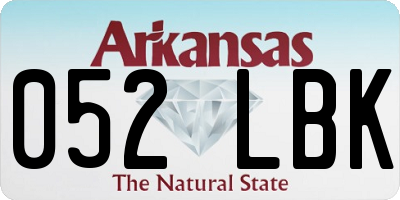 AR license plate 052LBK