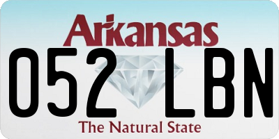 AR license plate 052LBN