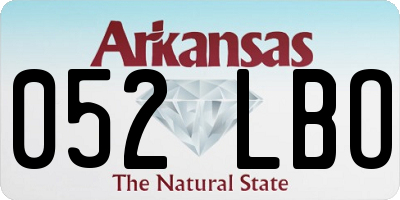 AR license plate 052LBO