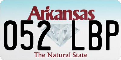 AR license plate 052LBP