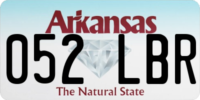 AR license plate 052LBR