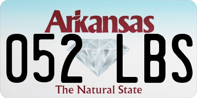 AR license plate 052LBS