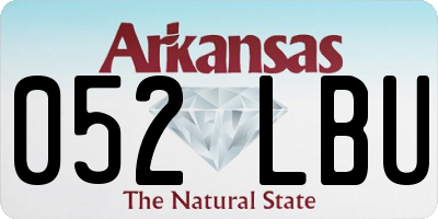 AR license plate 052LBU