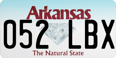 AR license plate 052LBX