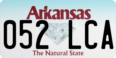 AR license plate 052LCA
