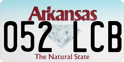AR license plate 052LCB