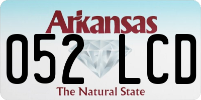 AR license plate 052LCD
