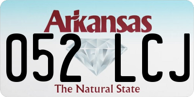 AR license plate 052LCJ