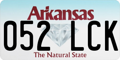 AR license plate 052LCK