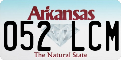 AR license plate 052LCM