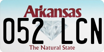 AR license plate 052LCN