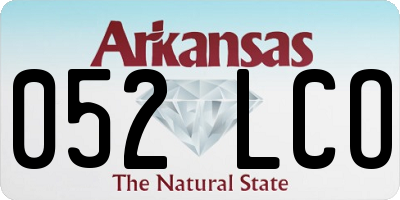 AR license plate 052LCO