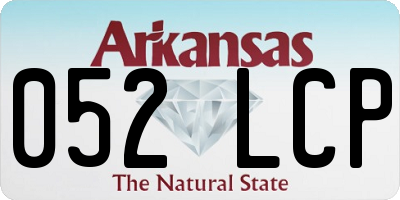AR license plate 052LCP