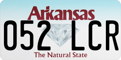 AR license plate 052LCR