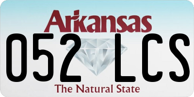 AR license plate 052LCS