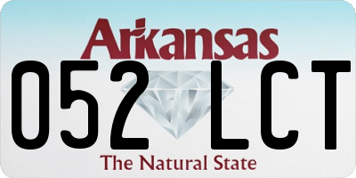 AR license plate 052LCT