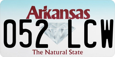 AR license plate 052LCW