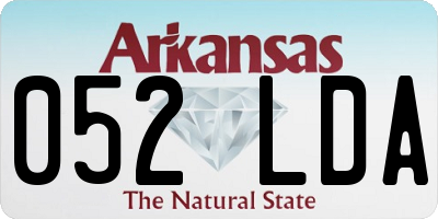 AR license plate 052LDA