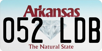 AR license plate 052LDB