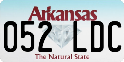 AR license plate 052LDC
