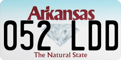 AR license plate 052LDD