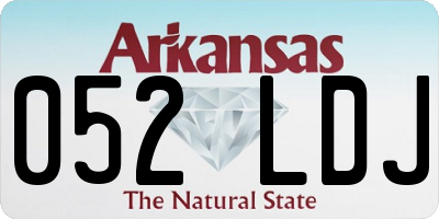 AR license plate 052LDJ