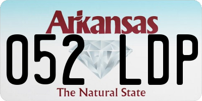 AR license plate 052LDP