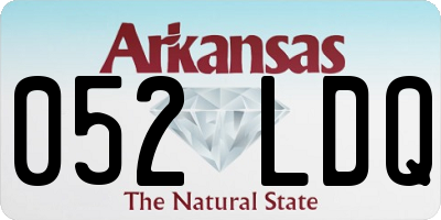 AR license plate 052LDQ