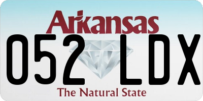 AR license plate 052LDX