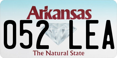 AR license plate 052LEA