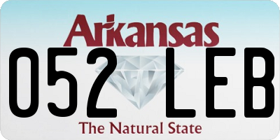 AR license plate 052LEB
