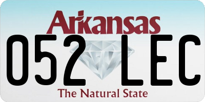 AR license plate 052LEC