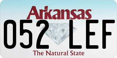 AR license plate 052LEF