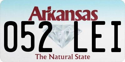 AR license plate 052LEI