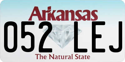 AR license plate 052LEJ
