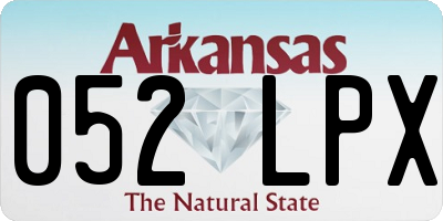 AR license plate 052LPX