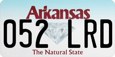 AR license plate 052LRD