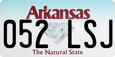 AR license plate 052LSJ