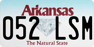 AR license plate 052LSM
