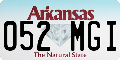AR license plate 052MGI