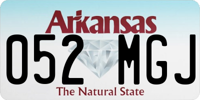 AR license plate 052MGJ