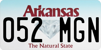 AR license plate 052MGN
